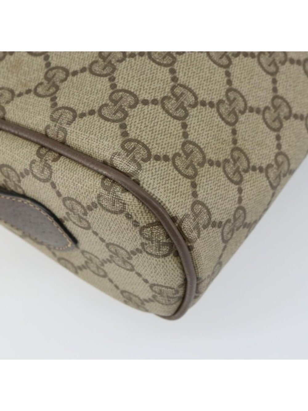 Authentic GUCCI GG Supreme Web Sherry Line Bag PVC Beige Gold 24 02 005 - Picture 8 of 16